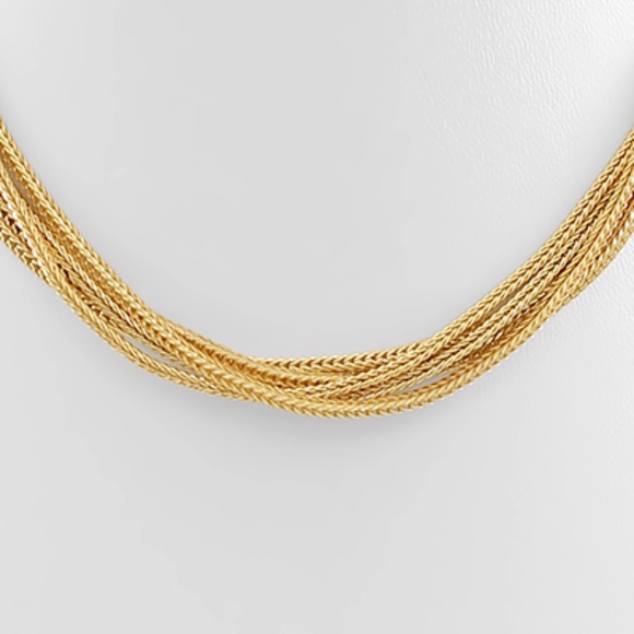 5 Layered Braided Chain Necklace - Picture 3 of 3